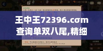 王中王72396.cσm查询单双八尾,精细化解读说明_OP9.110