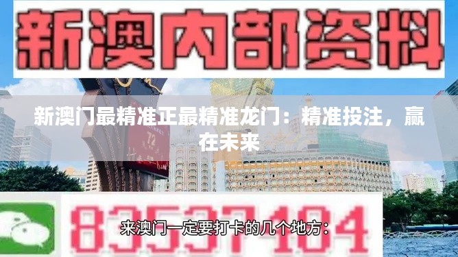 新澳门最精准正最精准龙门：精准投注，赢在未来