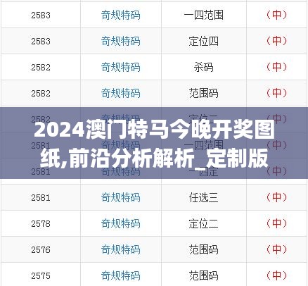 2024澳门特马今晚开奖图纸,前沿分析解析_定制版3.629