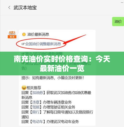 南充油价实时价格查询：今天最新油价一览