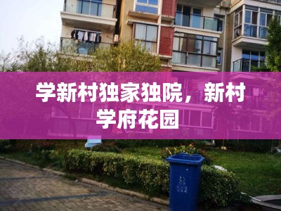 学新村独家独院，新村学府花园 